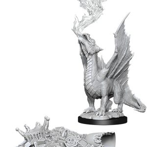 Dungeons & Dragons: Nolzur's Marvelous Unpainted Miniatures - W11 Gold Dragon Wyrmling & Small Treasure Pile