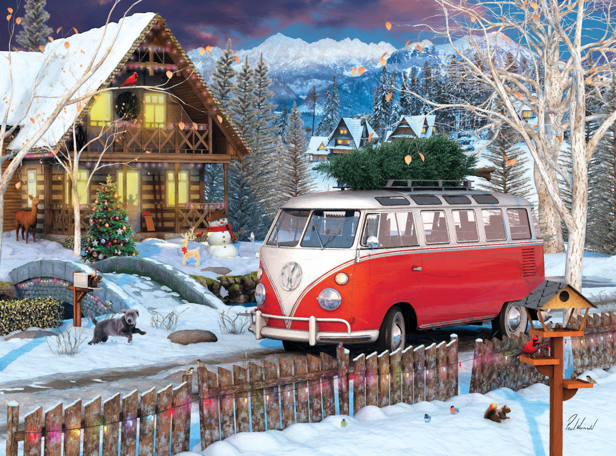 VW Christmas Bus Tin - Image 2