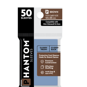 Phantom Sleeves: "Brown Size" (43mm x 65mm) - Gloss/Gloss (50)