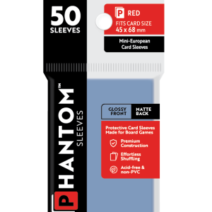 Phantom Sleeves: "Red Size" (45mm x 68mm) - Gloss/Matte (50)