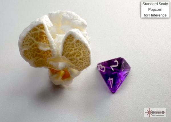 Translucent Mini-hedral™ Purple/white 7-Die Set - Image 3