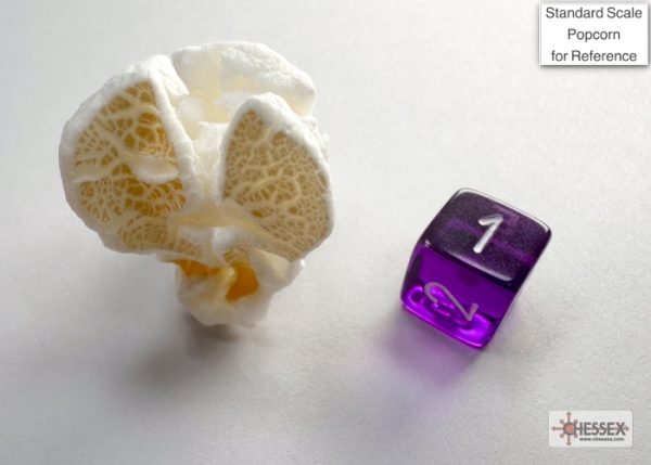 Translucent Mini-hedral™ Purple/white 7-Die Set - Image 4
