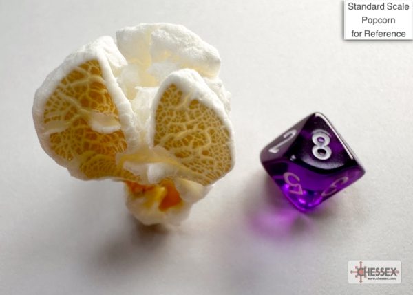 Translucent Mini-hedral™ Purple/white 7-Die Set - Image 6