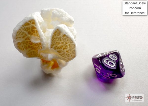 Translucent Mini-hedral™ Purple/white 7-Die Set - Image 7