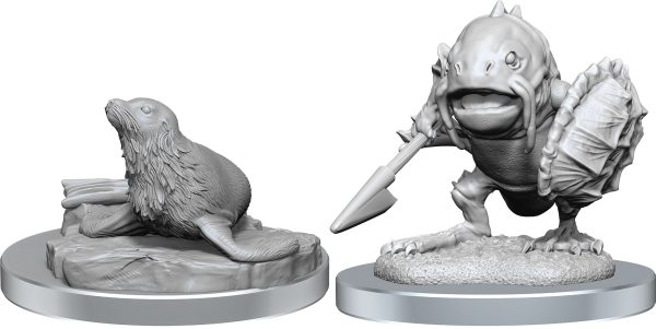 Dungeons & Dragons&colon; Nolzur&apos;s Marvelous Unpainted Miniatures - W20 Locathah & Seal - Image 2