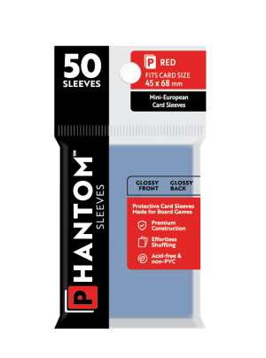 Phantom Sleeves: "Red Size" (45mm x 68mm) - Gloss/Gloss (50)