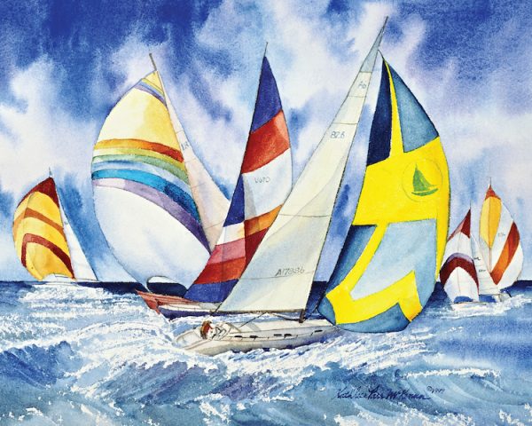 Sailboats, Sailboats, Sailboats by Kathleen Parr McKenna - Image 2