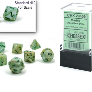 Marble Mini-hedral™ Green/dark green 7-Die Set