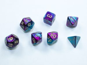 Gemini® Mini-hedral™ Purple-Teal/gold 7-Die Set