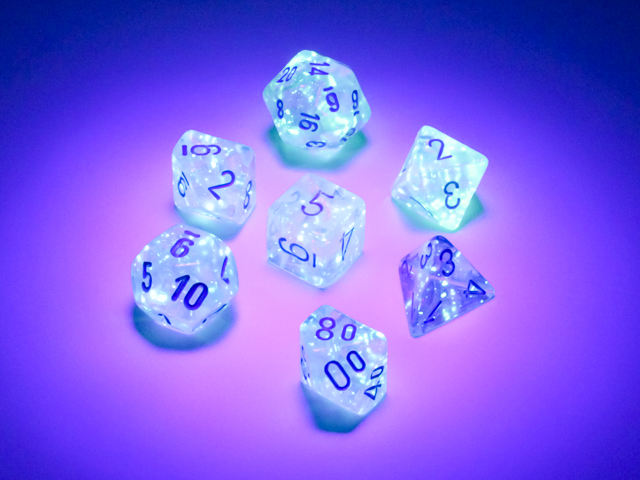 Borealis® Mini-hedral™ Icicle™/light blue Luminary™ 7-Die - Image 3