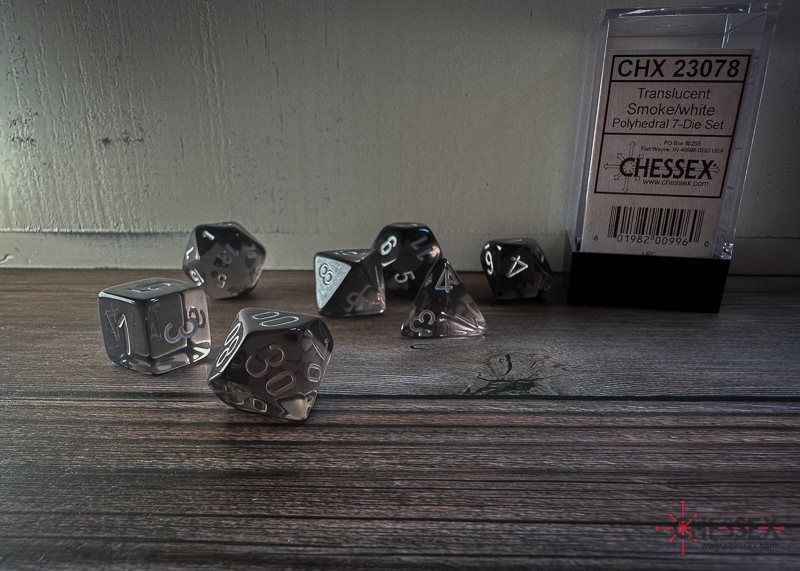 Translucent Smoke/white Polyhedral 7-Dice Set - Image 6