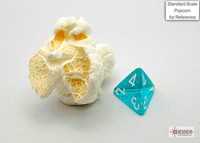 Translucent Mini-hedral™ Teal/white 7-Die Set - Image 3