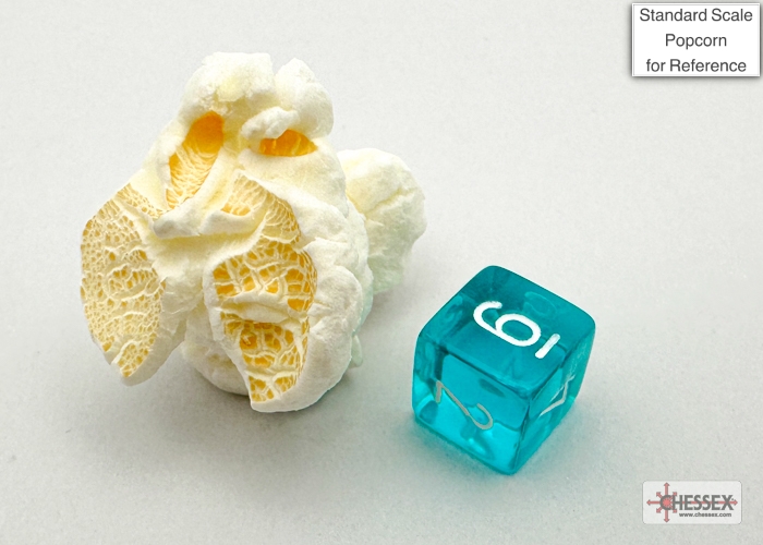 Translucent Mini-hedral™ Teal/white 7-Die Set - Image 4