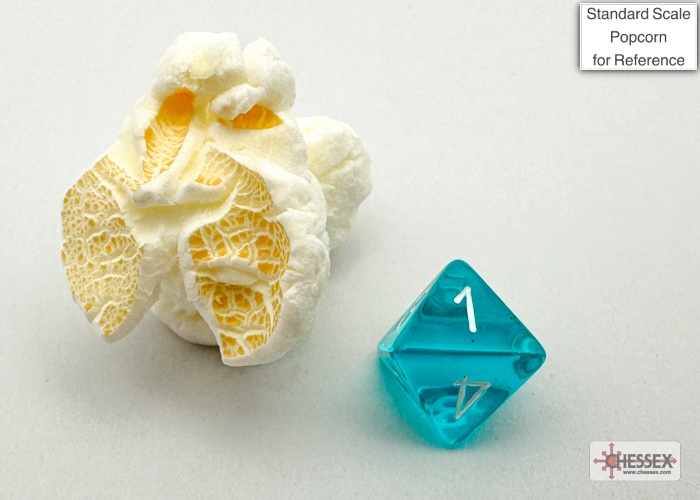 Translucent Mini-hedral™ Teal/white 7-Die Set - Image 5