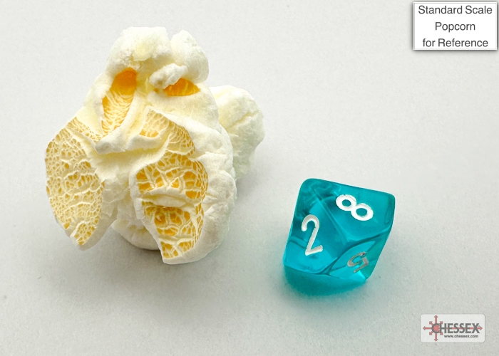 Translucent Mini-hedral™ Teal/white 7-Die Set - Image 6