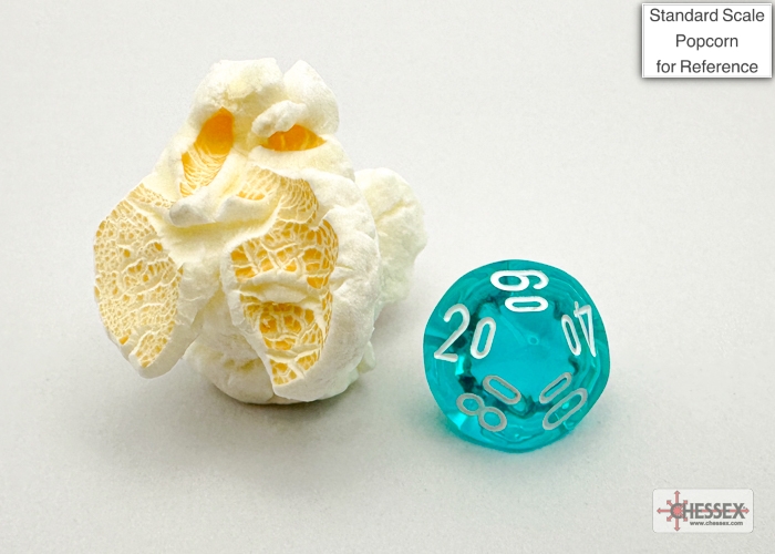 Translucent Mini-hedral™ Teal/white 7-Die Set - Image 7