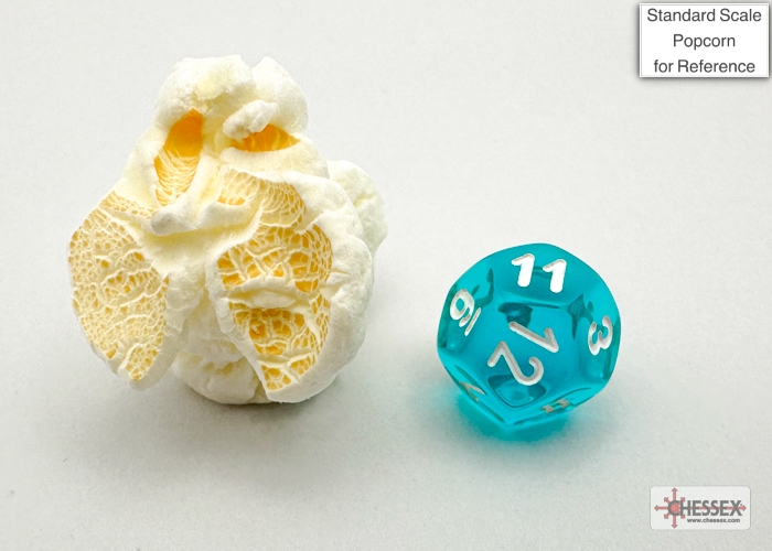 Translucent Mini-hedral™ Teal/white 7-Die Set - Image 8