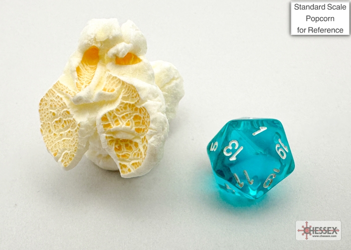 Translucent Mini-hedral™ Teal/white 7-Die Set - Image 9