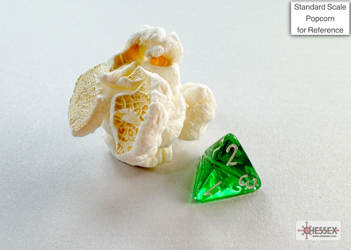Translucent Mini-hedral™ Green/white 7-Die Set - Image 3