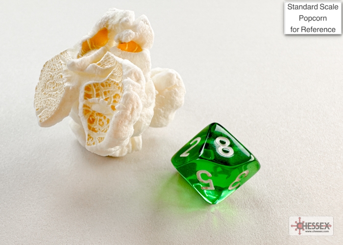 Translucent Mini-hedral™ Green/white 7-Die Set - Image 6