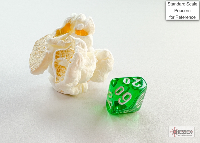 Translucent Mini-hedral™ Green/white 7-Die Set - Image 7