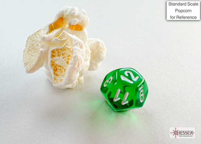 Translucent Mini-hedral™ Green/white 7-Die Set - Image 8