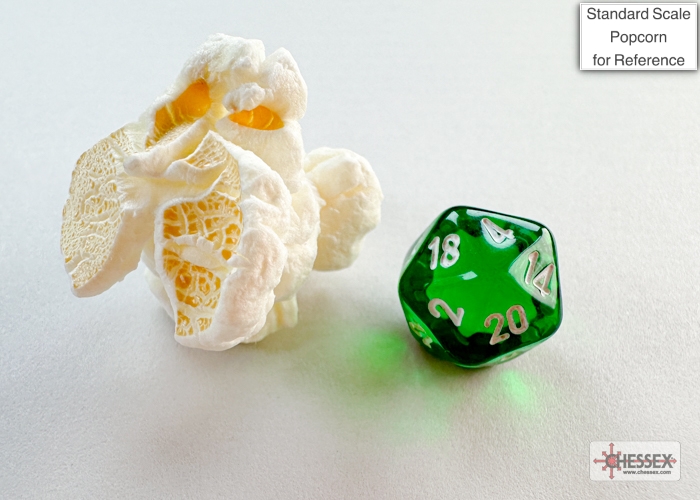 Translucent Mini-hedral™ Green/white 7-Die Set - Image 9