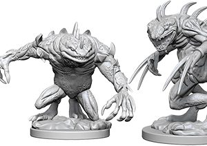 Dungeons & Dragons: Nolzur's Marvelous Unpainted Miniatures - W05 Grey Slaad & Death Slaad