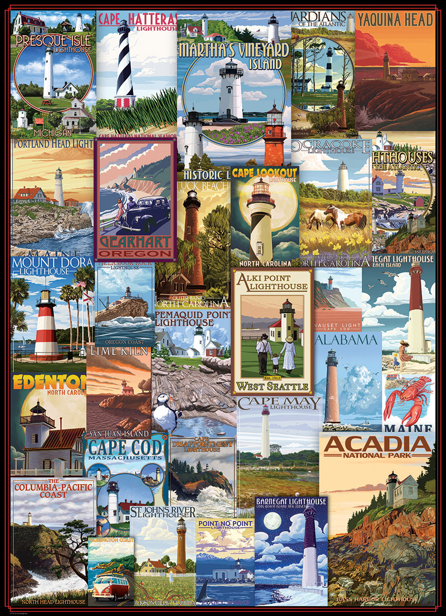 Lighthouses Vintage Posters - Image 3