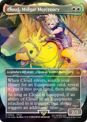 Cloud, Midgar Mercenary (Borderless) (Chocobo Track Foil) [FINAL FANTASY]