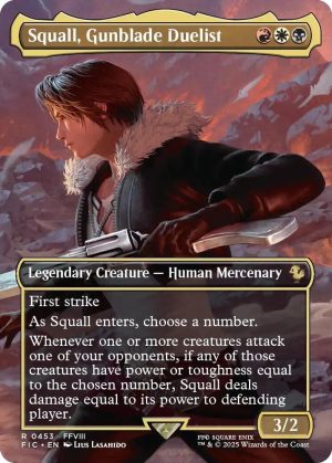 Squall, Gunblade Duelist (Borderless) [Commander: FINAL FANTASY]