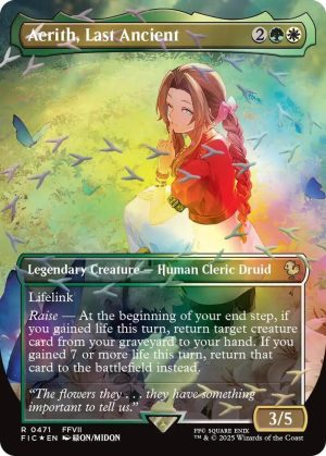 Aerith, Last Ancient (Borderless) (Chocobo Track Foil) [Commander: FINAL FANTASY]