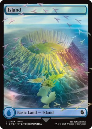 Island (Chocobo Track Foil) [Commander: FINAL FANTASY]