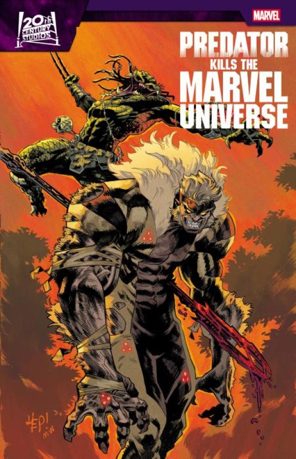 PREDATOR KILLS THE MARVEL UNIVERSE #3 SCOTT HEPBURN HUNTING THE HUNTERS VARIANT