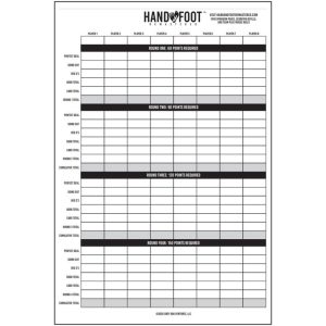 Hand & Foot Remastered 120 Page Scorepad