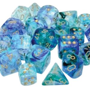 Nebula: Polyhedral Oceanic/gold Luminary 7-Die Set