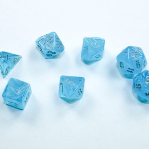 Luminary: Mini-Polyhedral Sky/silver 7-Die set