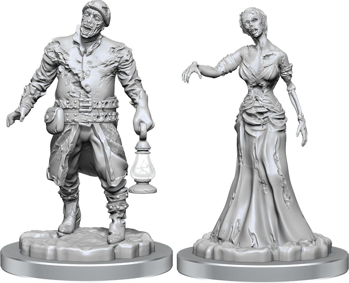 WizKids Deep Cuts Unpainted Miniatures: W18 Zombies - Image 2