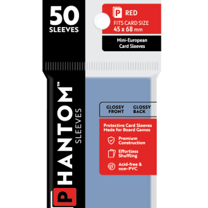 Phantom Sleeves: "Red Size" (45mm x 68mm) - Gloss/Gloss (50)