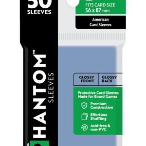 Phantom Sleeves: "Green Size" (56mm x 87mm) - Gloss/Gloss (50)