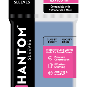 Phantom Sleeves: "Pink Size" (65mm x 100mm) - Gloss/Gloss (50)