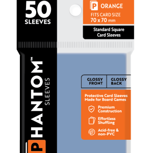 Phantom Sleeves: "Orange Size" (70mm x 70mm) - Gloss/Gloss (50)