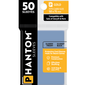 Phantom Sleeves: "Gold Size" (50mm x 75mm) - Gloss/Gloss (50)