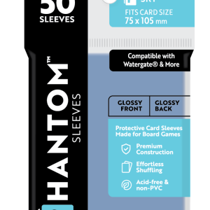 Phantom Sleeves: "Sky Size" (75mm x 105mm) - Gloss/Gloss (50)