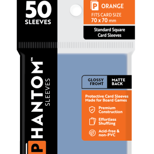 Phantom Sleeves: "Orange Size" (70mm x 70mm) - Gloss/Matte (50)