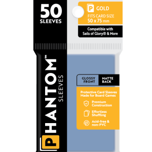 Phantom Sleeves: "Gold Size" (50mm x 75mm) - Gloss/Matte (50)