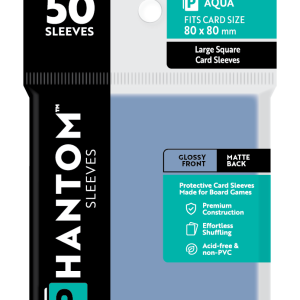 Phantom Sleeves: "Aqua Size" (80mm x 80mm) - Gloss/Matte (50)