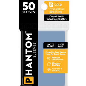Phantom Sleeves: "Gold Size" (50mm x 75mm) - Matte/Matte (50)