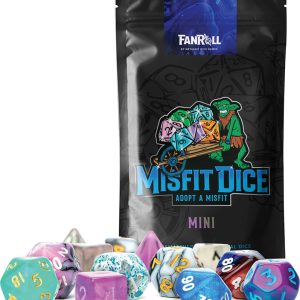 Mystery Misfit Mini Polyhedral Dice (2 pack, 7 dice per Pack)