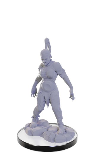 Pathfinder Deep Cuts Unpainted Miniatures: W22 Plague Zombie & Skeletal Champion